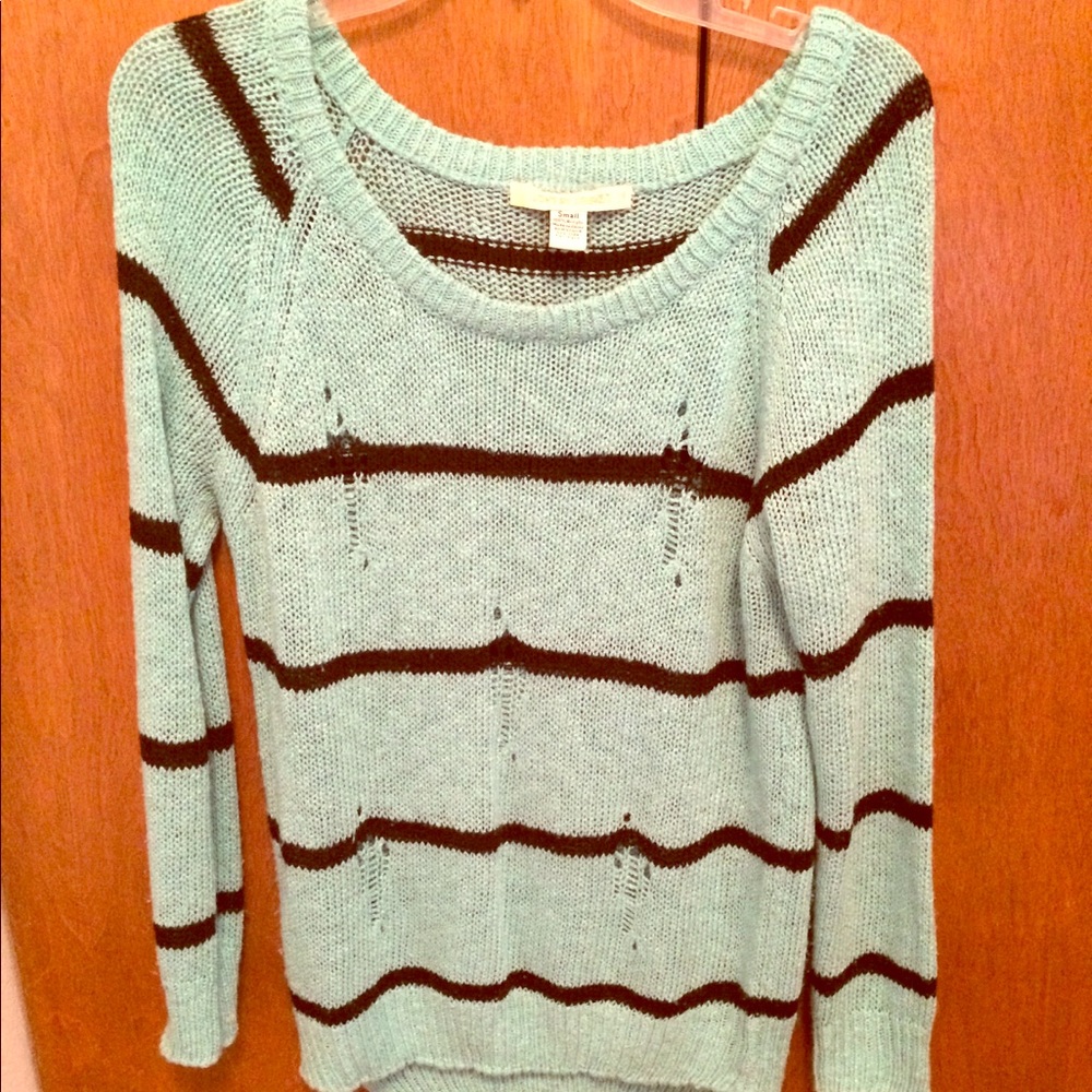 Teal Destroyed Sweater